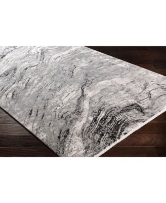 Solar SOR-2309 Charcoal 3' x 8' Runner Area Rug