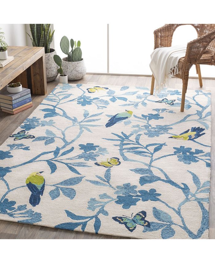 Surya Rain RAI1275 Azure 9' x 12' Area Rug Macy's