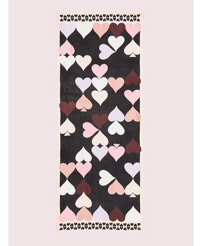 kate spade new york Heart Spades Oblong Scarf Macy's