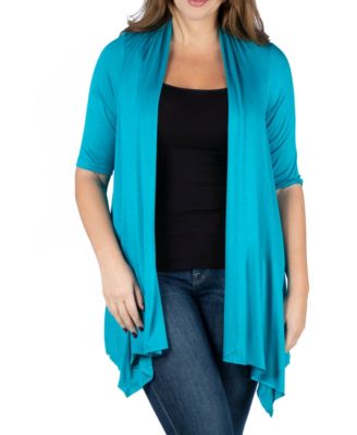 women's plus size short sleeve cardigans