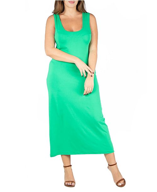 24seven Comfort Apparel Women S Plus Size Racerback Maxi Dress
