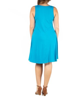 Plus Size Fit and Flare Knee Length Tank Dress
