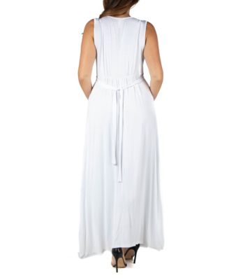 Plus Size Sleeveless Empire Waist Maxi Dress