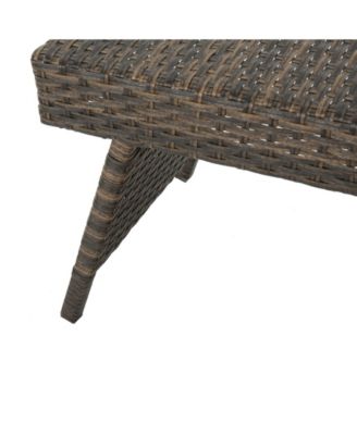 Thira Outdoor Mixed Mocha End Table with Frame