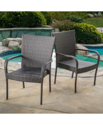 Malone Outdoor Dining Chairs, Set of 2