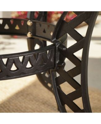 Cayman Traditional Outdoor Cast Hexagonal Dining Table