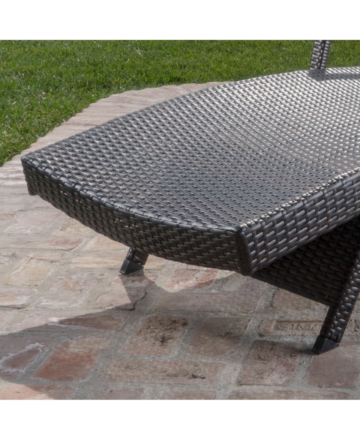 Noble House Salem Outdoor Chaise Lounge with Arms and Cushion