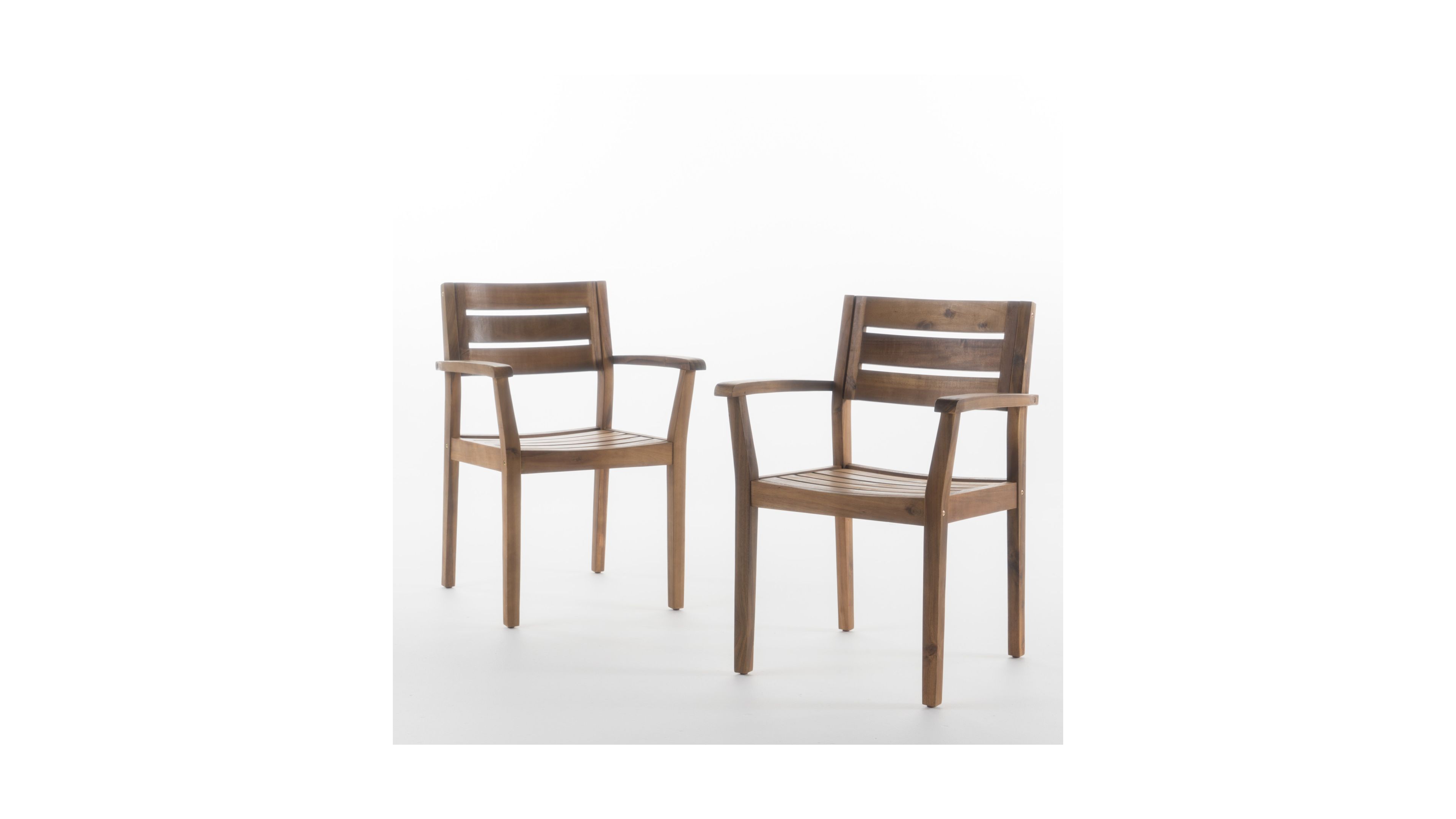 Noble House Stamford Outdoor Dining Chairs, Set of 2