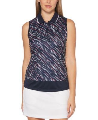 PGA TOUR - Printed Sleeveless Golf Polo