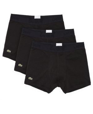 Lacoste Men's 3-Pk Essential Classic Cotton Trunks