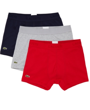 Lacoste Men's 3-Pk Essential Classic Cotton Trunks