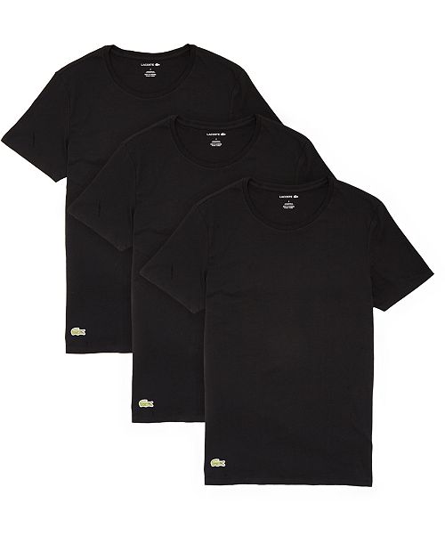 alfani Lacoste Men's 3-Pack Essential Cotton Crew Neck Regular Fit Undershirts Men's Fashion & Accessories