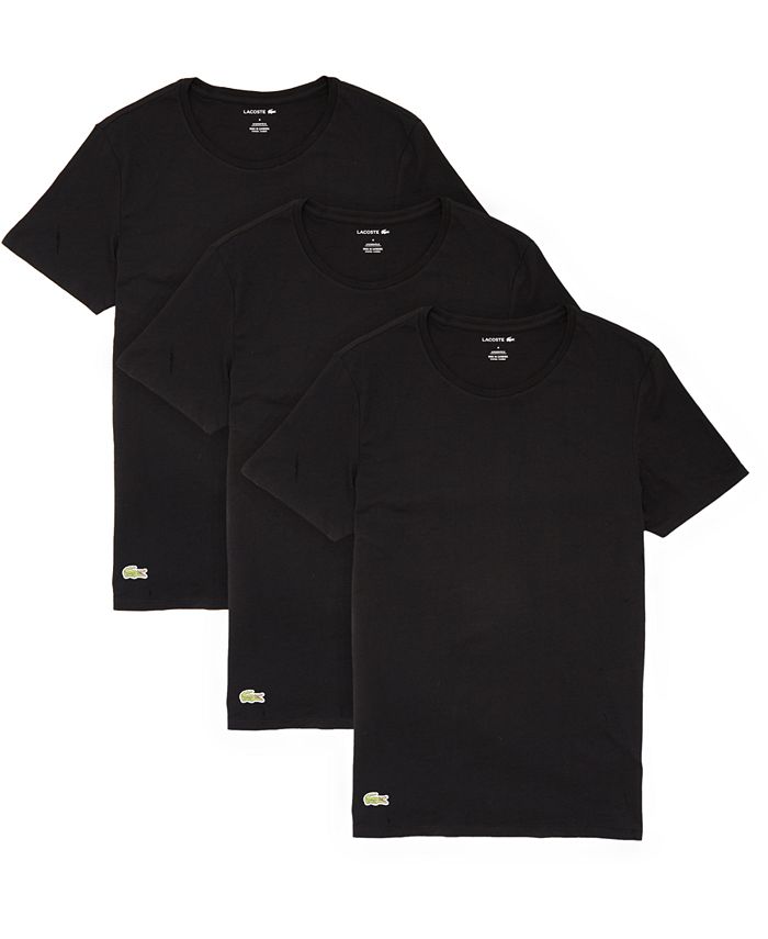 Essential Cotton Crew Neck Regular Fit Undershirt Set, 3-Piece Macy's