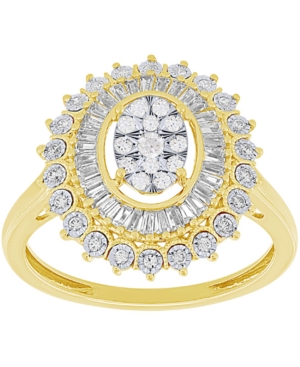 image of Diamond Oval Ring (1/2 ct. t.w.) in 14k Gold & White Gold