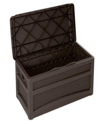 DBW7500 73 Gallon Outdoor Patio Storage Chest with Handles &amp; Seat, Java