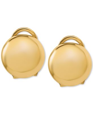 Polished Button Clip-On Earrings 