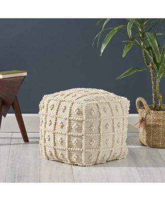 Noble House Atwater Boho Ottoman Pouf - Macy's