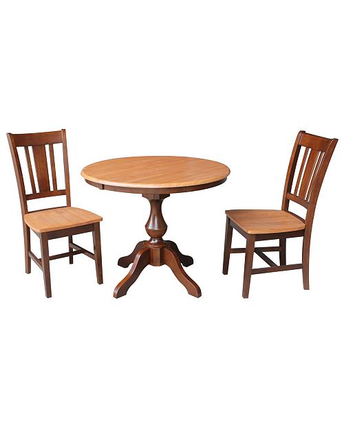 International Concepts 36 Round Extension Dining Table With 2 Rta