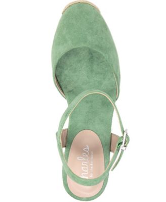 Sandale Compensée Espadrille Noire Charles David - Taille 6 B, Bride Cheville, Occasion