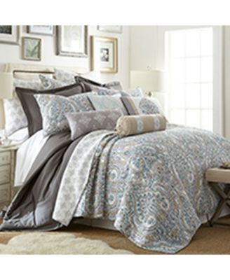 Rome Damask Reversible 3-Pc. Quilt Set, Full/Queen