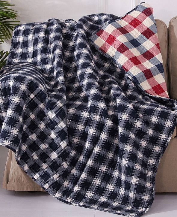 Levtex Lodge Plaid Reversible Quilted Throw & Reviews Blankets & Throws Bed & Bath Macy's