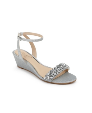 image of Jewel Badgley Mischka Bellevue Evening Wedge Sandal Women-s Shoes