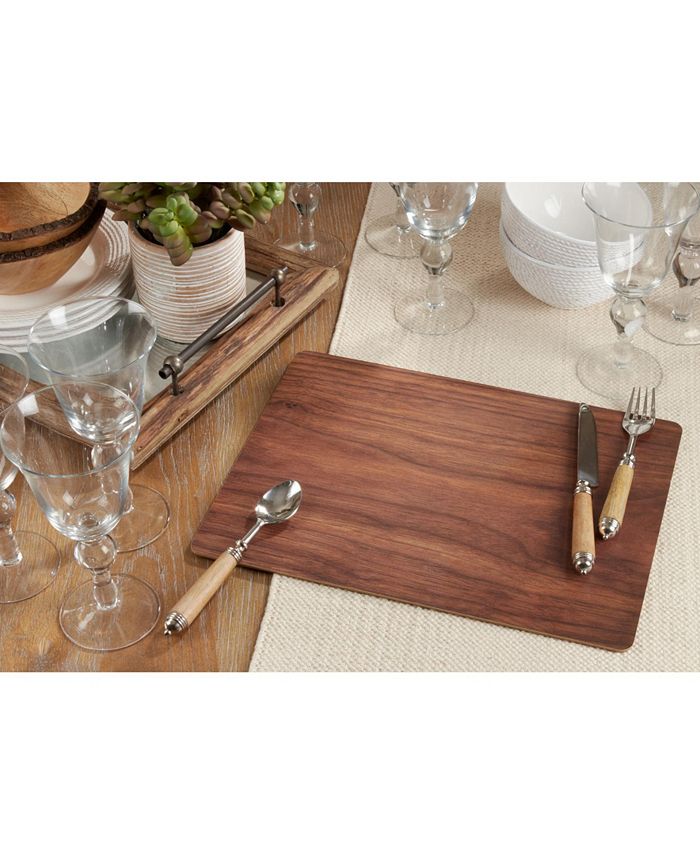 Saro Lifestyle Wood Print Placemat Set of 4 Macy's