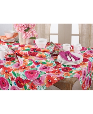 Saro Lifestyle Santa Monica Floral Table Runner In Multi