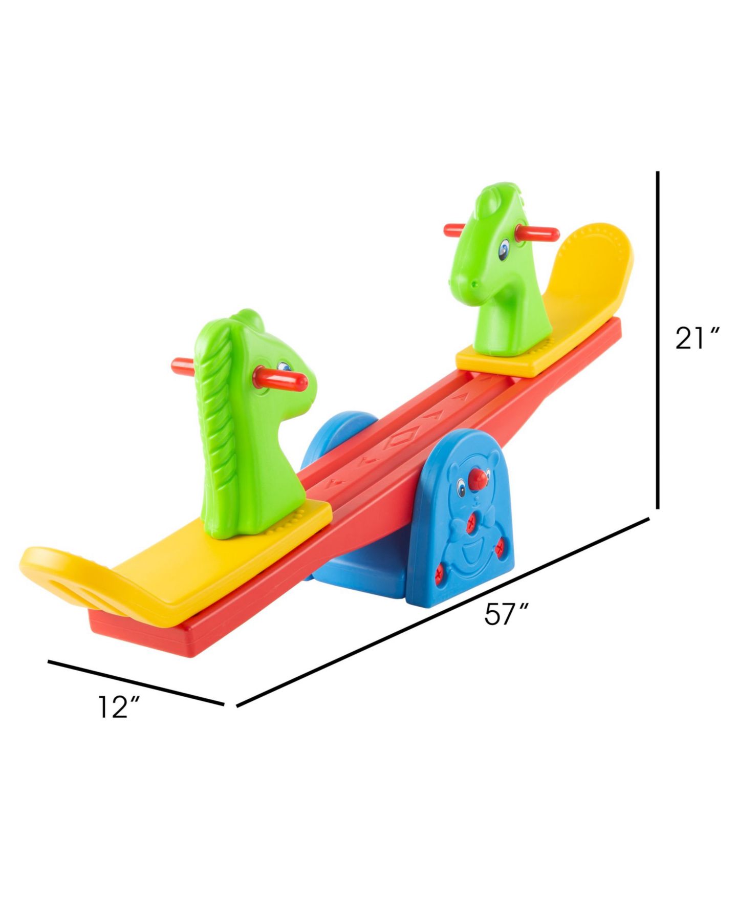 Детская игрушка Trademark Global Hey Play Indoor/Outdoor Animal Shapes Seesaw, 110 lbs Capacity, Ages 3+ — фото 2