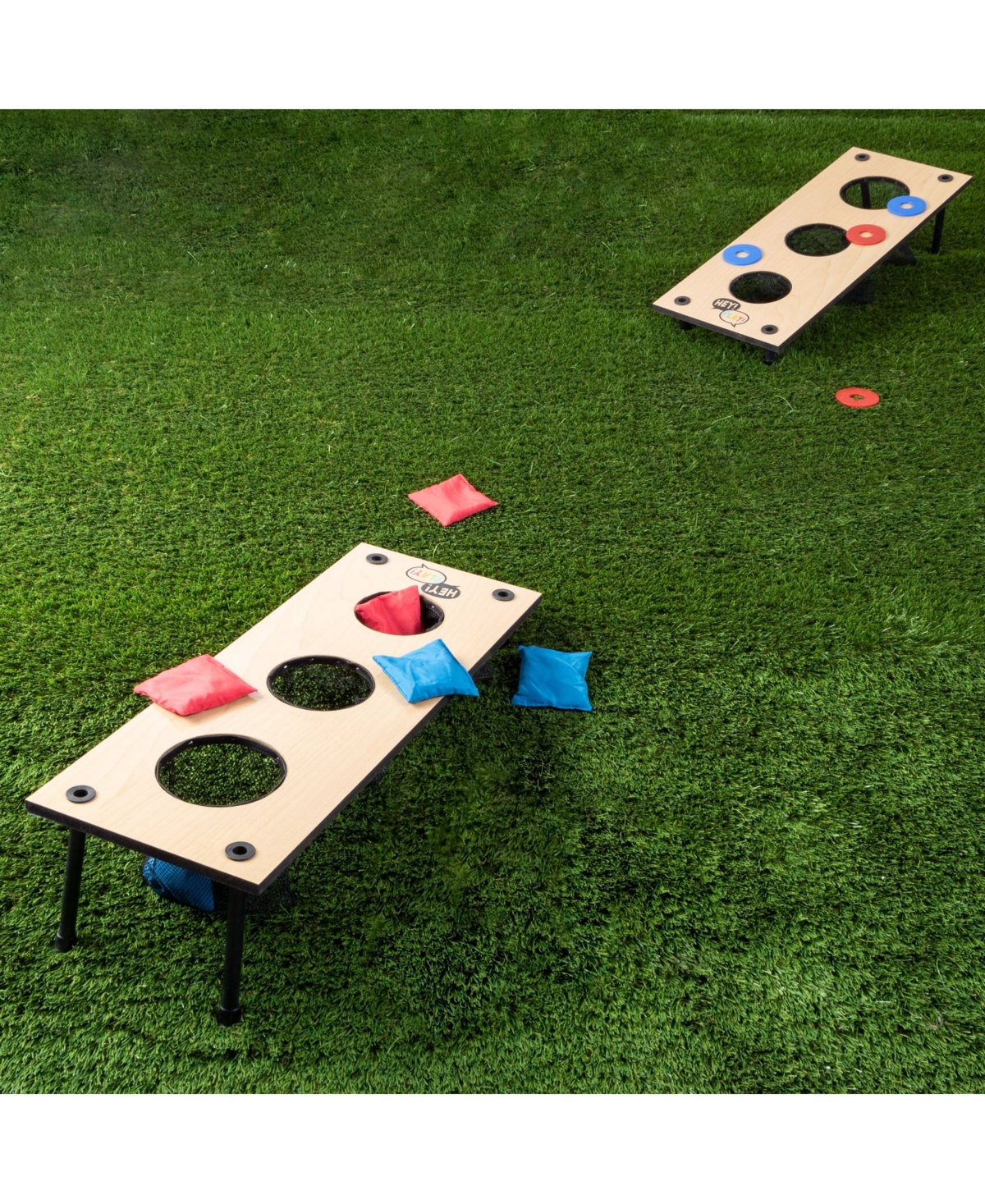 Shop Trademark Global Hey Play 2-in-1 Washer Pitch And Beanbag Toss Set In Multi