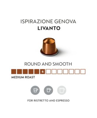 Capsules OriginalLine, Ispirazione Genova Livanto, Medium Roast Espresso Coffee, 50-Count Espresso Pods, Brews 1.35-oz.