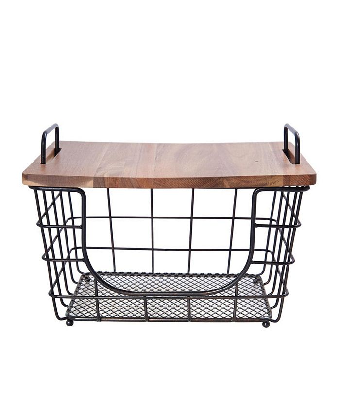 Mikasa Madam Stacking Nesting Basket w/ Lid Macy's