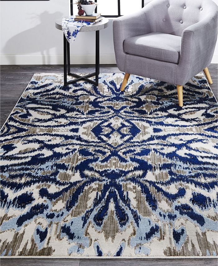 Simply Woven Joelle R3467 Blue 7'10" x 11'" Area Rug Macy's