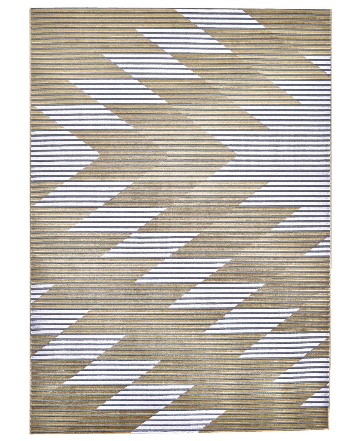 Closeout! Feizy Elyse R3830 6'7in x 9'6in Area Rug - Gray