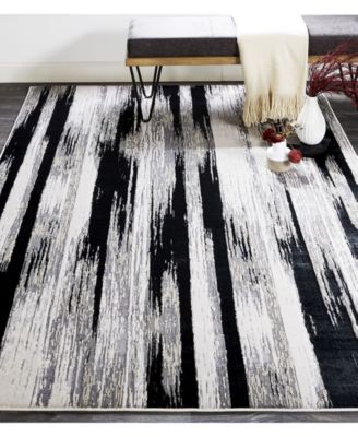 Micah R3338 Black 5' x 8' Area Rug