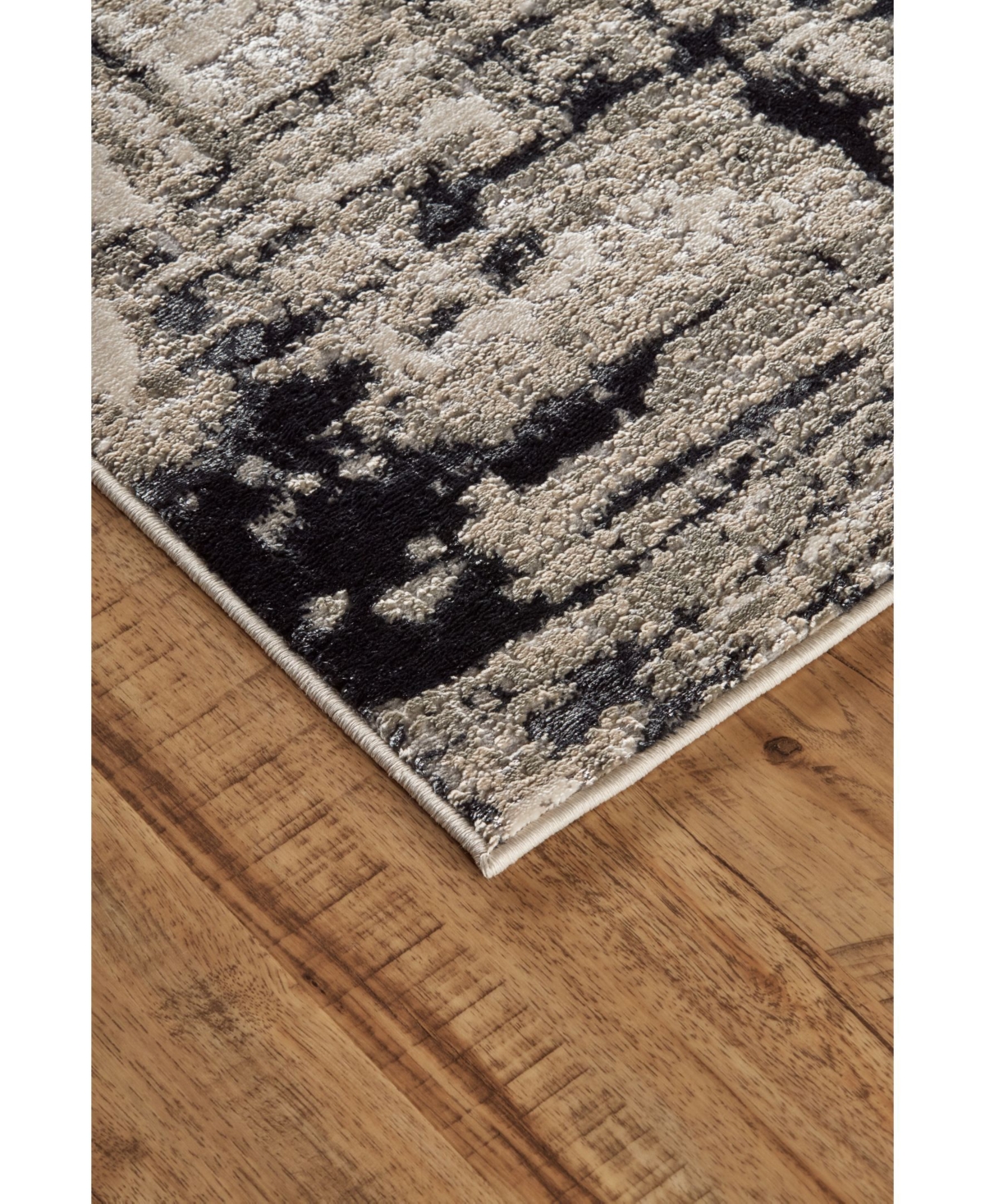 Feizy Micah R33395' 8' Area Rug - Black