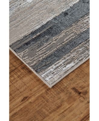 Micah R3338 Black 6'7" x 9'6" Area Rug