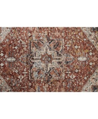 Caprio R3960 Rust 6'7" x 9'6" Area Rug