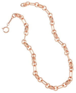 image of Trifari Rose Gold-Tone Link Collar Necklace