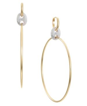 image of Trifari 14K Gold-Plated Hoop Drop Earring