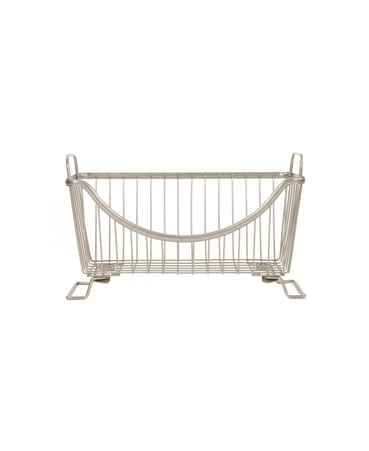 Spectrum Diversified Ashley Stackable Wire Basket with Raised Feet and Looped Handles, - Gold-tone