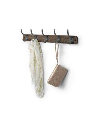 Richmond Wall Mount 5-Hook Wood Rack