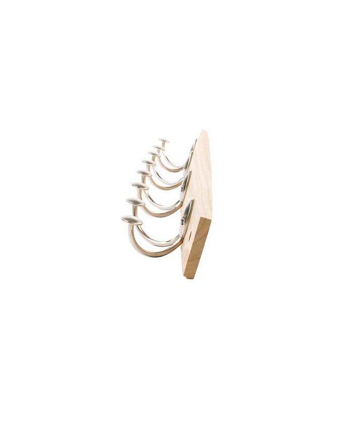 Spectrum Stratford Wall Mount 4-Double Hook Wood Rack - Macy's