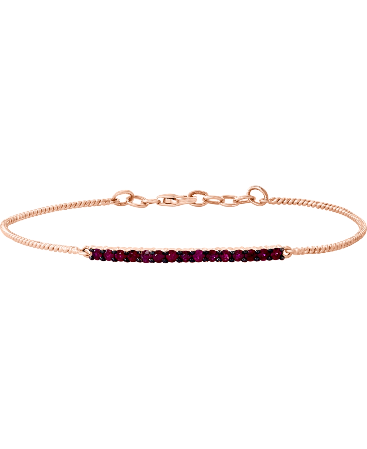 Lali Jewels Sapphire (5/8 ct. t.w.) Tennis Bracelet in 14k White Gold (Also & Emerald) - Ruby