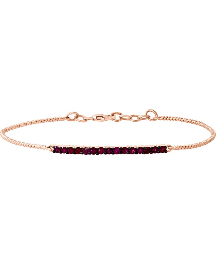 Macy's LALI Jewels Certified Ruby (5/8 ct. t.w.) Tennis Bracelet in 14k