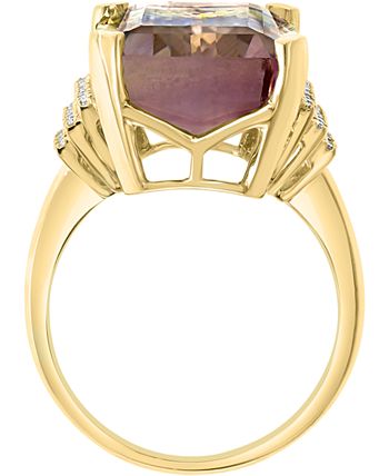LALI Jewels - Ametrine (13-5/8 ct. t.w.) & Diamond (1/6 ct. t.w.) Statement Ring in 14k Gold