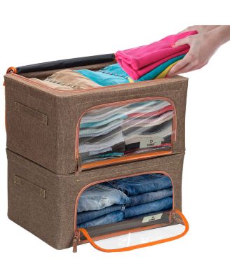 Storage Box with Small Window, Set of 2