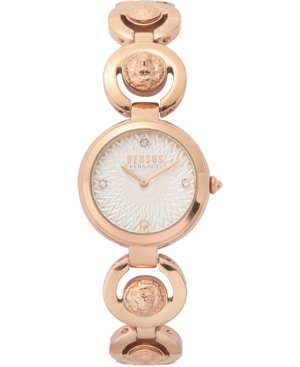 image of Versus by Versace Women-s Peking Road Petite Rose Gold-Tone Stainless Steel Bracelet Watch 28mm