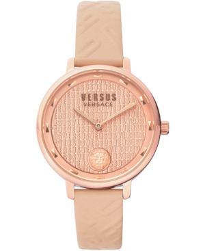 image of Versus by Versace Women-s La Villette Light Rose Leather Strap Watch 36mm