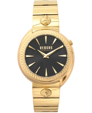image of Versus by Versace Women-s Tortona Gold-Tone Stainless Steel Bracelet Watch 38mm